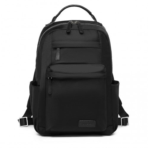 Miss Lulu Stylish Women’s Backpack with Laptop Sleeve and Multiple Pockets and Trolley Sleeve - Black