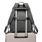 Miss Lulu Stylish Women’s Backpack with Laptop Sleeve and Multiple Pockets and Trolley Sleeve - Grey/Apricot