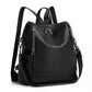 Miss Lulu Women's Convertible PU Leather Backpack & Shoulder Bag – Versatile 2-in-1 Design - Black