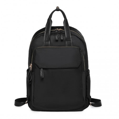 Miss Lulu Versatile Stylish Backpack with Laptop Compartment and Trolley strape - Black