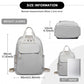 Miss Lulu Versatile Stylish Backpack with Laptop Compartment and Trolley strape - Grey