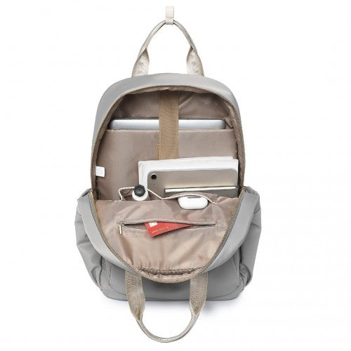 Miss Lulu Versatile Stylish Backpack with Laptop Compartment and Trolley strape - Grey