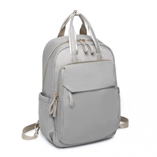 Miss Lulu Versatile Stylish Backpack with Laptop Compartment and Trolley strape - Grey