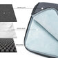 Kono Streamline Water-Resistant Medium Laptop Sleeve With Velvety Interior - Grey