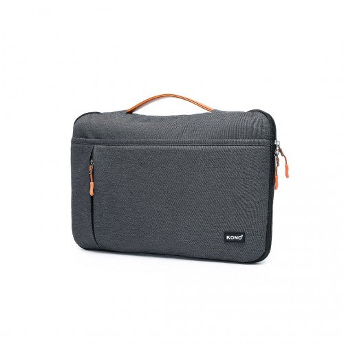 Kono Streamline Water-Resistant Medium Laptop Sleeve With Velvety Interior - Grey