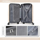 Kono 19 Inch Cabin Size ABS Hard Shell Luggage With Vertical Stripes - Ideal For Carry-On - Beige