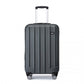 Kono 19 Inch Cabin Size ABS Hard Shell Luggage With Vertical Stripes - Ideal For Carry-On - Grey