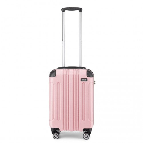 Kono 19 Inch Abs Lightweight Compact Hard Shell Cabin Suitcase Travel Carry-On Luggage - Pink