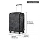 Kono ABS 20 Inch Sculpted Horizontal Design Cabin Luggage - Camouflage Black