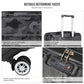 Kono ABS 20 Inch Sculpted Horizontal Design Cabin Luggage - Camouflage Black