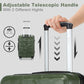 Kono ABS Sculpted Horizontal Design 3 Piece Suitcase Set - Camouflage Green / Black