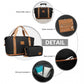 Kono Abs 4 Wheel Suitcase Set with Vanity Case, Weekend Bag and Toiletry Bag - Black/Brown