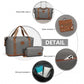 Kono Abs 4 Wheel Suitcase Set with Vanity Case, Weekend Bag and Toiletry Bag - Grey/Brown