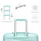 Kono Lightweight Polypropylene Hard Shell 3 Piece Suitcase Set with TSA Lock - Mint Green