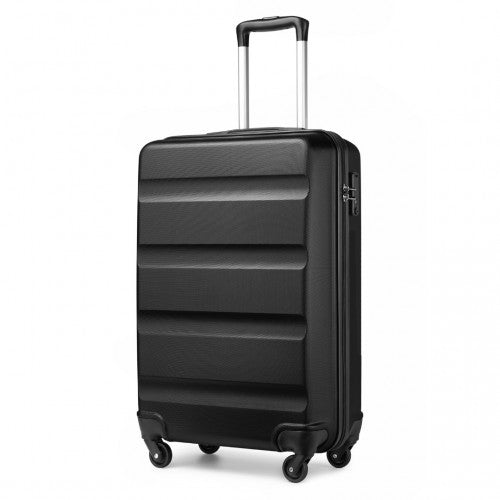 Kono 19 Inch Cabin Size Carry On Suitcase - Streamlined Lightweight ABS Hardshell With Secure TSA Lock - Black