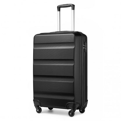 Kono 19 Inch Cabin Size Carry On Suitcase - Streamlined Lightweight ABS Hardshell With Secure TSA Lock - Black