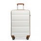 Kono 19 Inch Cabin Size Carry On Suitcase - Streamlined Lightweight ABS Hardshell With Secure TSA Lock - Cream