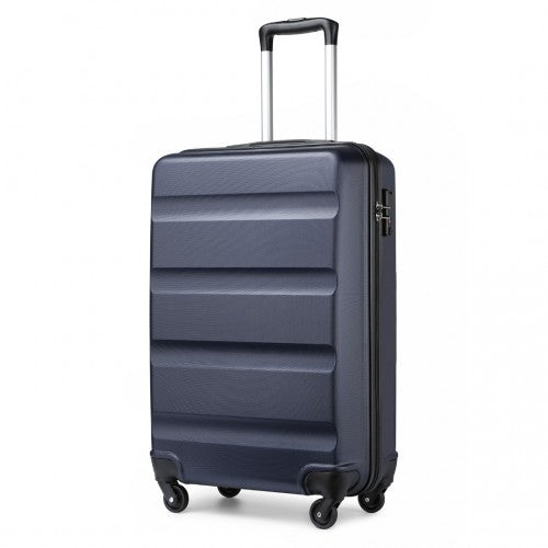 Kono 19 Inch Cabin Size Carry On Suitcase - Streamlined Lightweight ABS Hardshell With Secure TSA Lock - Navy