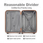 British Traveller Ultralight ABS and Polycarbonate Bumpy Diamond 3 Pcs Luggage Set with TSA Lock - Cream