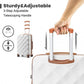 British Traveller Ultralight ABS and Polycarbonate Bumpy Diamond 3 Pcs Luggage Set with TSA Lock - Cream