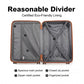 British Traveller Ultralight ABS and Polycarbonate Bumpy Diamond 3 Pcs Luggage Set with TSA Lock - Navy/Brown