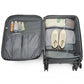 British Traveller 3-Piece Lightweight Soft Shell Luggage Set With TSA Locks - Black