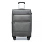 British Traveller 24 Inch Lightweight Soft Shell Expandable Suitcase With TSA Lock - Grey