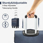 British Traveller 20 Inch Lightweight Cabin Carry-On Suitcase With Soft Shell And Laptop Compartment - Navy