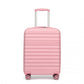 Kono 20 Inch Stylish Lightweight Hard Shell ABS+PC Cabin Carry-On Suitcase with TSA Lock for Enhanced Security - Pink