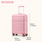 Kono 20 Inch Stylish Lightweight Hard Shell ABS+PC Cabin Carry-On Suitcase with TSA Lock for Enhanced Security - Pink