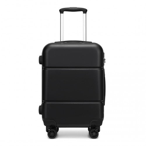 Kono 20 Inch Premium ABS Cabin Carry-On Suitcase with Secure Combination Lock for Effortless Travel - Black