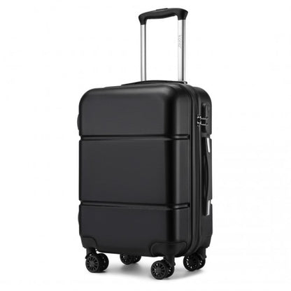 Kono 20 Inch Premium ABS Cabin Carry-On Suitcase with Secure Combination Lock for Effortless Travel - Black