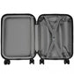 Kono 20 Inch Premium ABS Cabin Carry-On Suitcase with Secure Combination Lock for Effortless Travel - Navy/Black