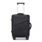 Kono 20 Inch Lightweight Soft Shell Carry On Cabin Size Suitcase with TSA Lock - Black