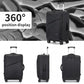 Kono 20 Inch Lightweight Soft Shell Carry On Cabin Size Suitcase with TSA Lock - Black