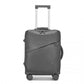 Kono 20 Inch Lightweight Soft Shell Carry On Cabin Size Suitcase with TSA Lock - Grey