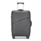 Kono 24 Inch Lightweight Durable Soft Shell Suitcase with TSA Lock and Separate Wet/Dry Compartment - Grey