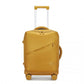 Kono 20 Inch Lightweight Soft Shell Carry On Cabin Size Suitcase with TSA Lock - Yellow