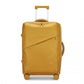 Kono 24 Inch Lightweight Durable Soft Shell Suitcase with TSA Lock and Separate Wet/Dry Compartment - Yellow