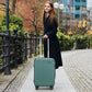 Kono 20 Inch Cabin Size Minimalist Hard Shell ABS+PC Carry-On Suitcase with TSA Lock 360° Spinner Wheels - Military Green