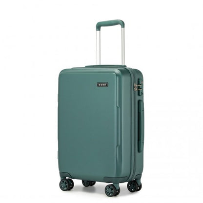 Kono 20 Inch Cabin Size Minimalist Hard Shell ABS+PC Carry-On Suitcase with TSA Lock 360° Spinner Wheels - Military Green