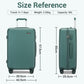 Kono 24 Inch Minimalist Hard Shell ABS+PC Check-In Suitcase with TSA Lock 360° Spinner Wheels - Military Green