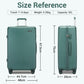 Kono 28 Inch Minimalist Hard Shell ABS+PC Check-In Suitcase with TSA Lock 360° Spinner Wheels - Military Green