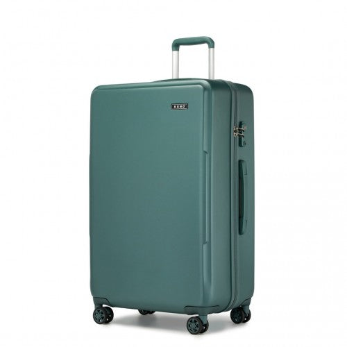 Kono 28 Inch Minimalist Hard Shell ABS+PC Check-In Suitcase with TSA Lock 360° Spinner Wheels - Military Green