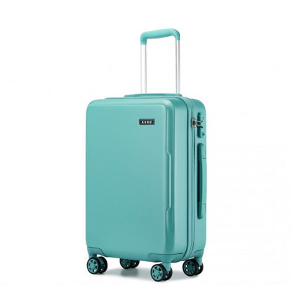 Kono 20 Inch Cabin Size Minimalist Hard Shell ABS+PC Carry-On Suitcase with TSA Lock 360° Spinner Wheels - Blue