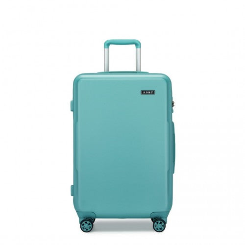 Kono 24 Inch Minimalist Hard Shell ABS+PC Check-In Suitcase with TSA Lock 360° Spinner Wheels - Blue