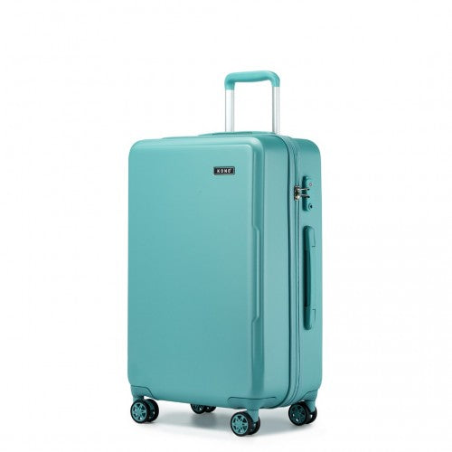 Kono 24 Inch Minimalist Hard Shell ABS+PC Check-In Suitcase with TSA Lock 360° Spinner Wheels - Blue