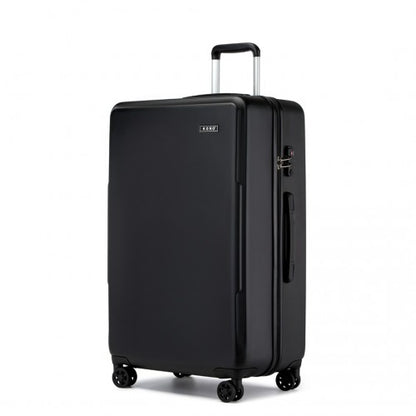 Kono 28 Inch Minimalist Hard Shell ABS+PC Check-In Suitcase with TSA Lock 360° Spinner Wheels - Black