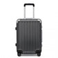 Supercase Durable 20 Inch PC Hardshell Aluminum Frame Suitcase with TSA Lock - Black