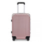 Supercase Durable 20 Inch PC Hardshell Aluminum Frame Suitcase with TSA Lock - Nude